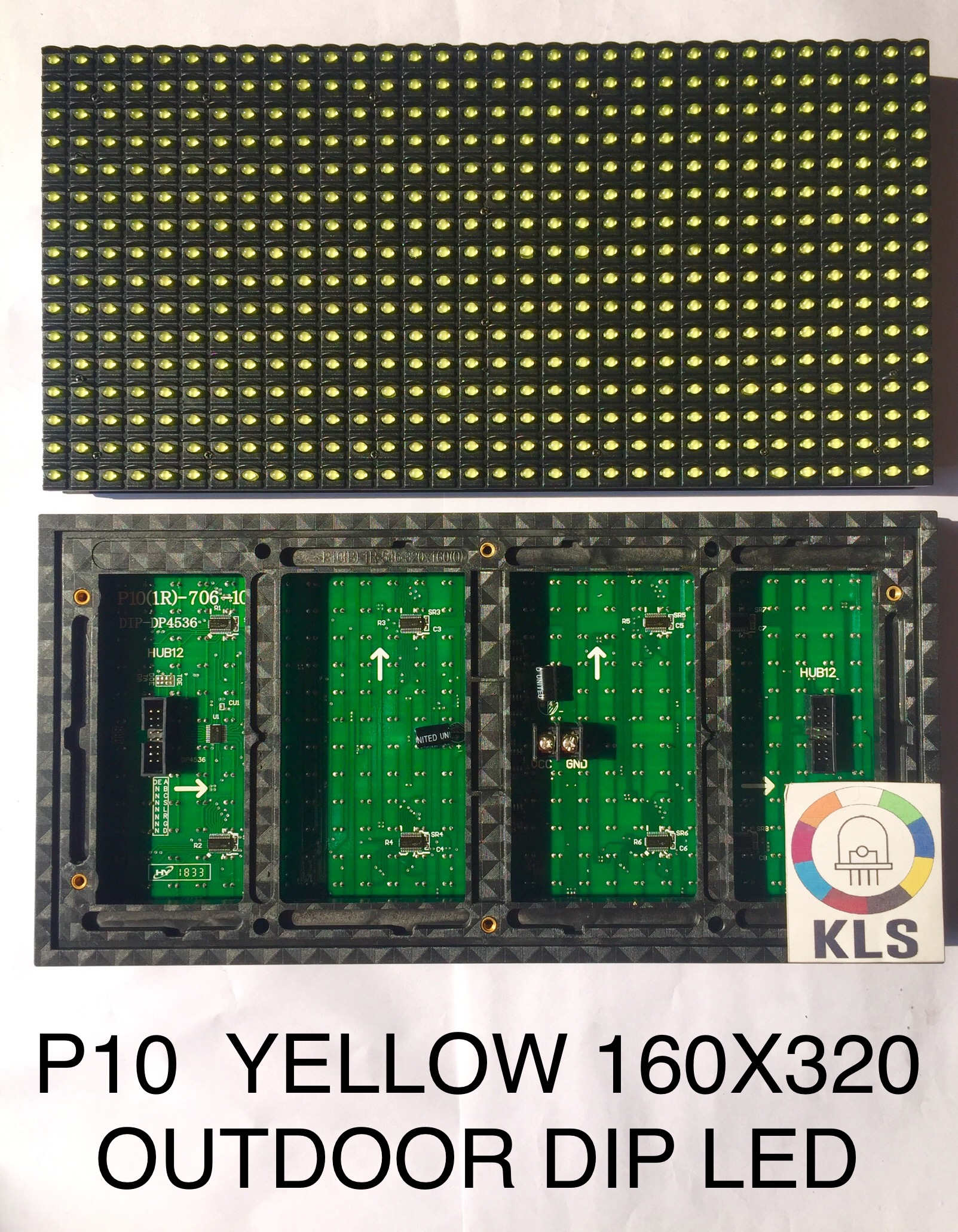 P10 Dip Led Display Module - 160x320mm Size | Vibrant Colors: Red, Green, Blue, White, Yellow, Pink