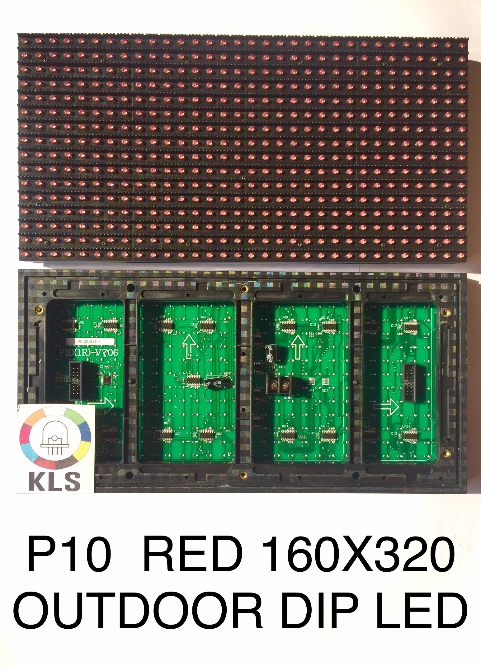 P10 Dip Led Display Module - 160x320mm Size | Vibrant Colors: Red, Green, Blue, White, Yellow, Pink