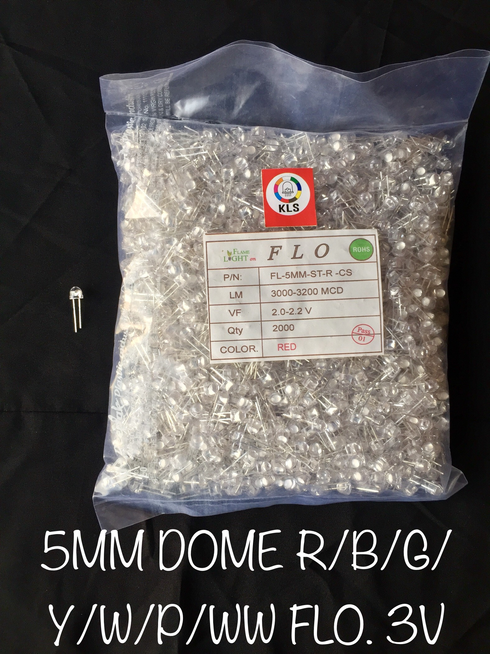 5mm Led - Durable Round Dome And Oval Shapes, 2v/3v Rated Voltage | Multicolor Options Including Rgb, Warm White, And Pink