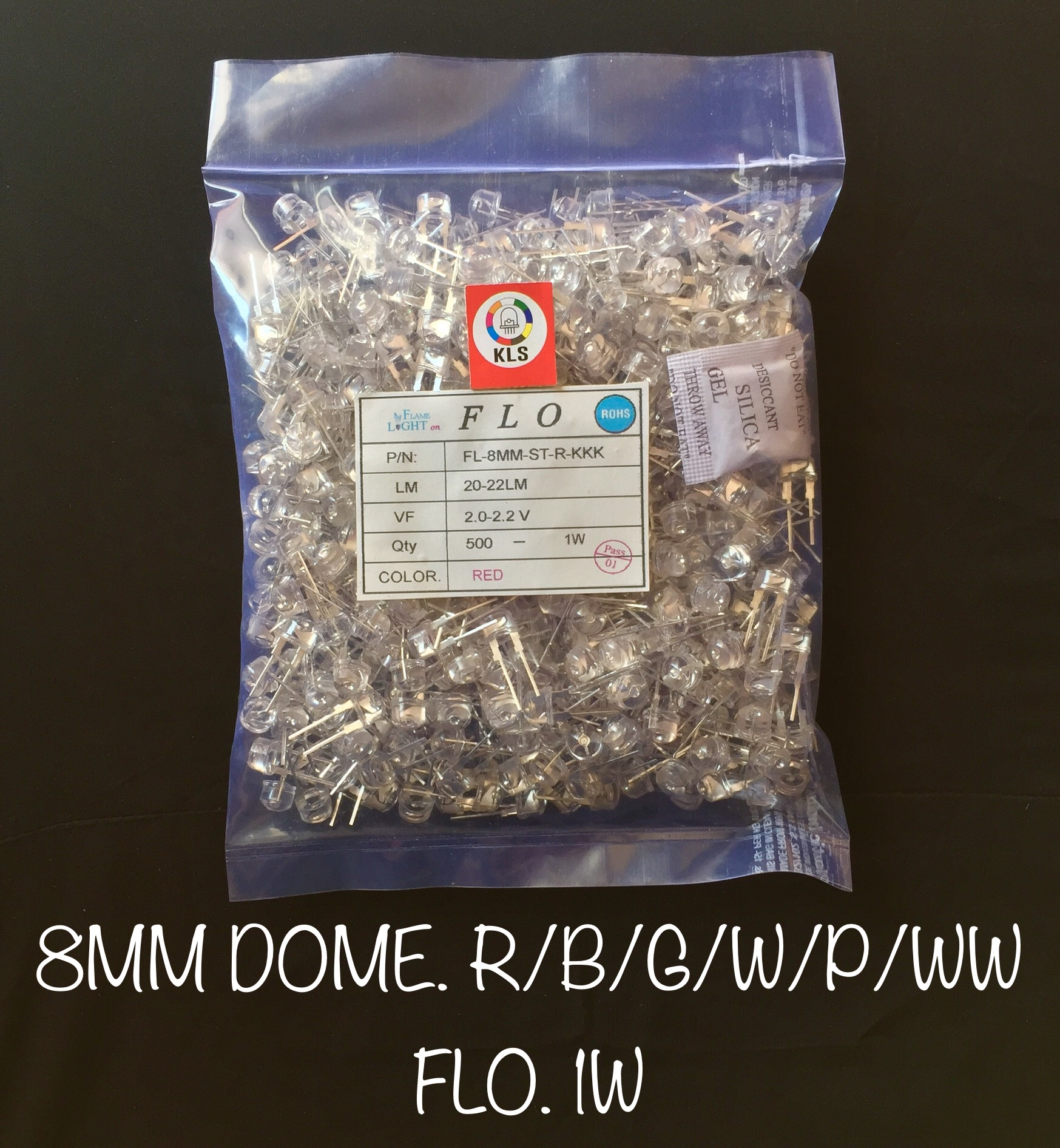 8mm Led - 1w/1.5w Power Variants | Multi-color Options Including Red, Green, Blue, White, Warm White, Yellow, Pink, Orange, And Rgb