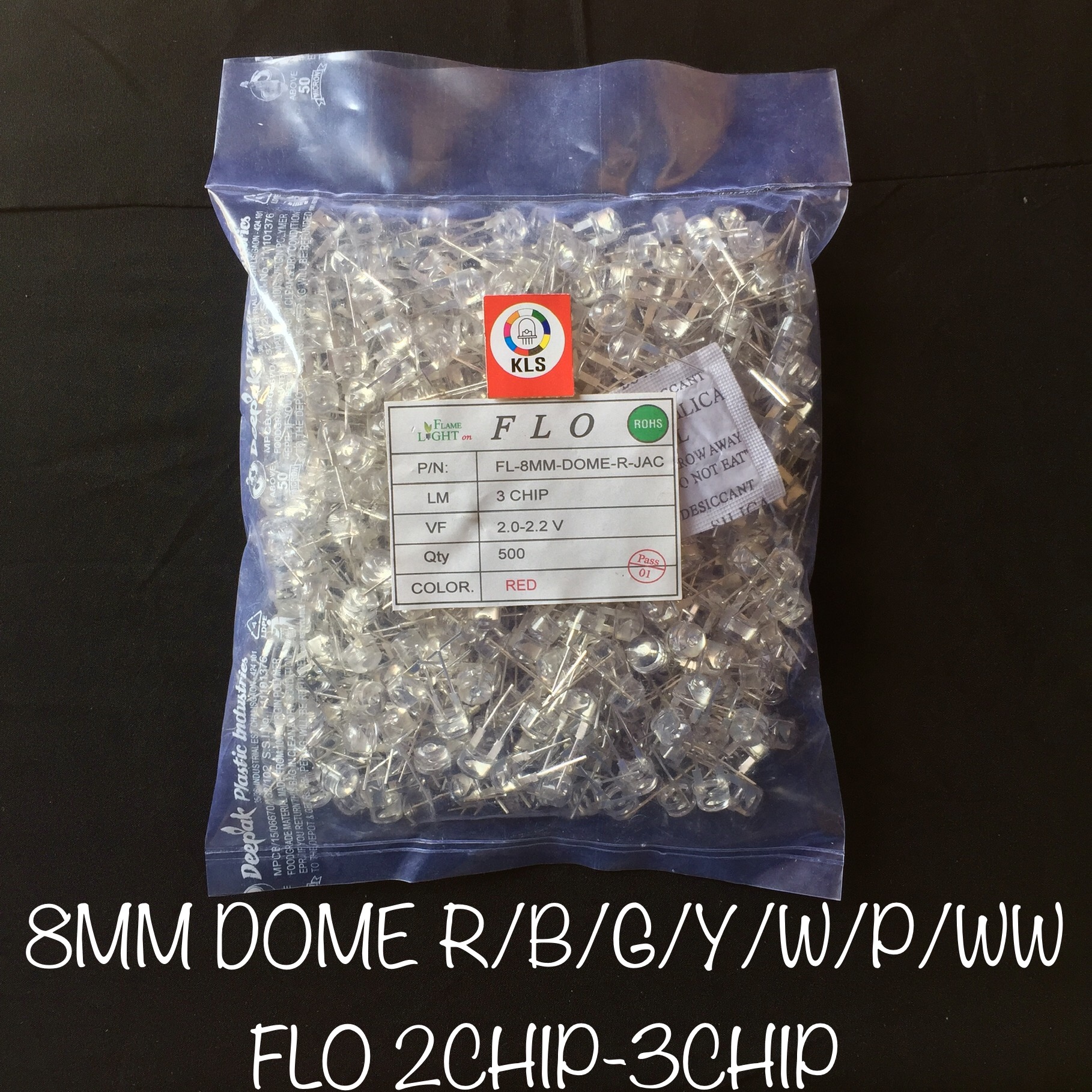 8mm Led - 1w/1.5w Power Variants | Multi-color Options Including Red, Green, Blue, White, Warm White, Yellow, Pink, Orange, And Rgb
