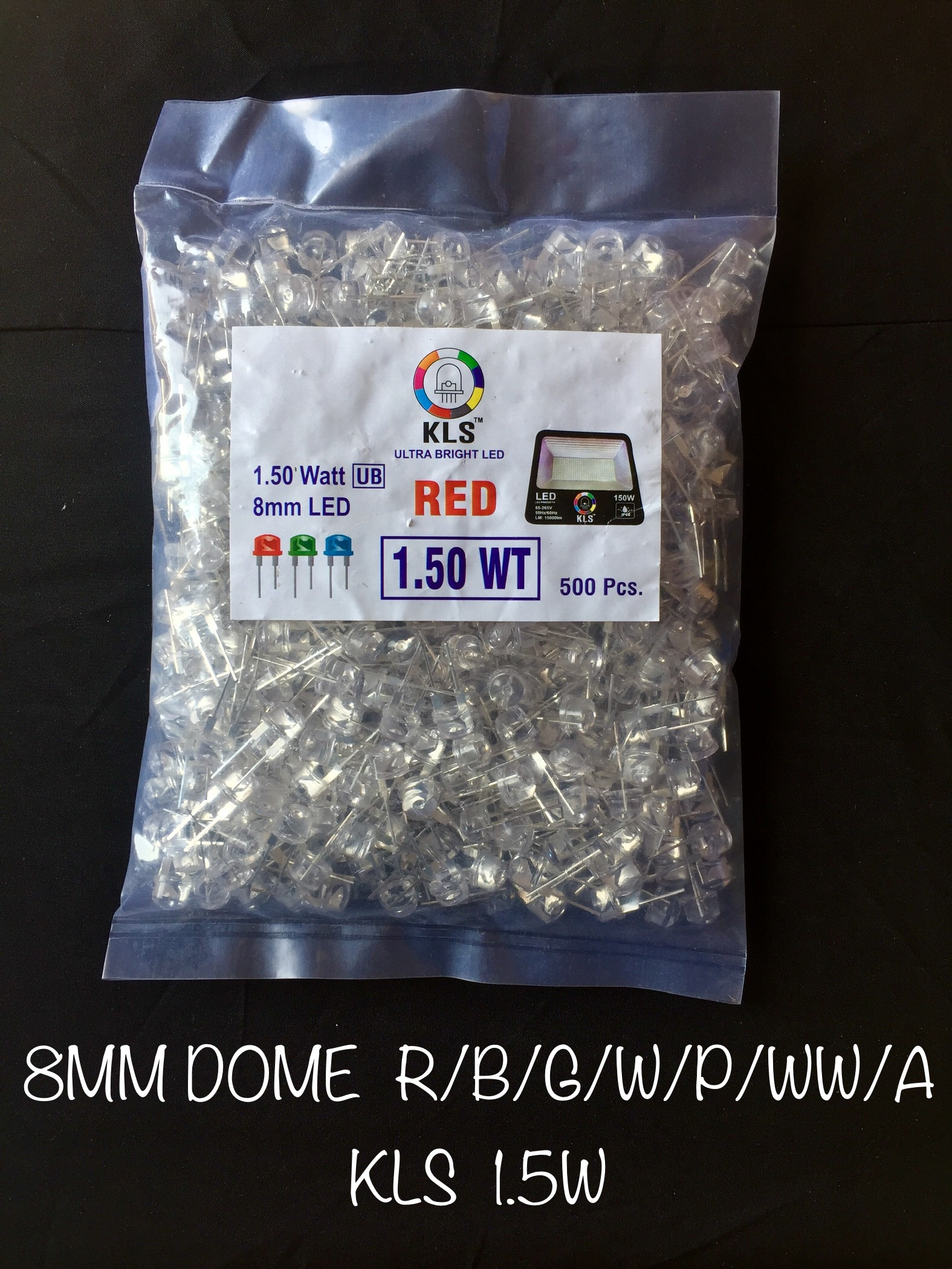 8mm Led - 1w/1.5w Power Variants | Multi-color Options Including Red, Green, Blue, White, Warm White, Yellow, Pink, Orange, And Rgb