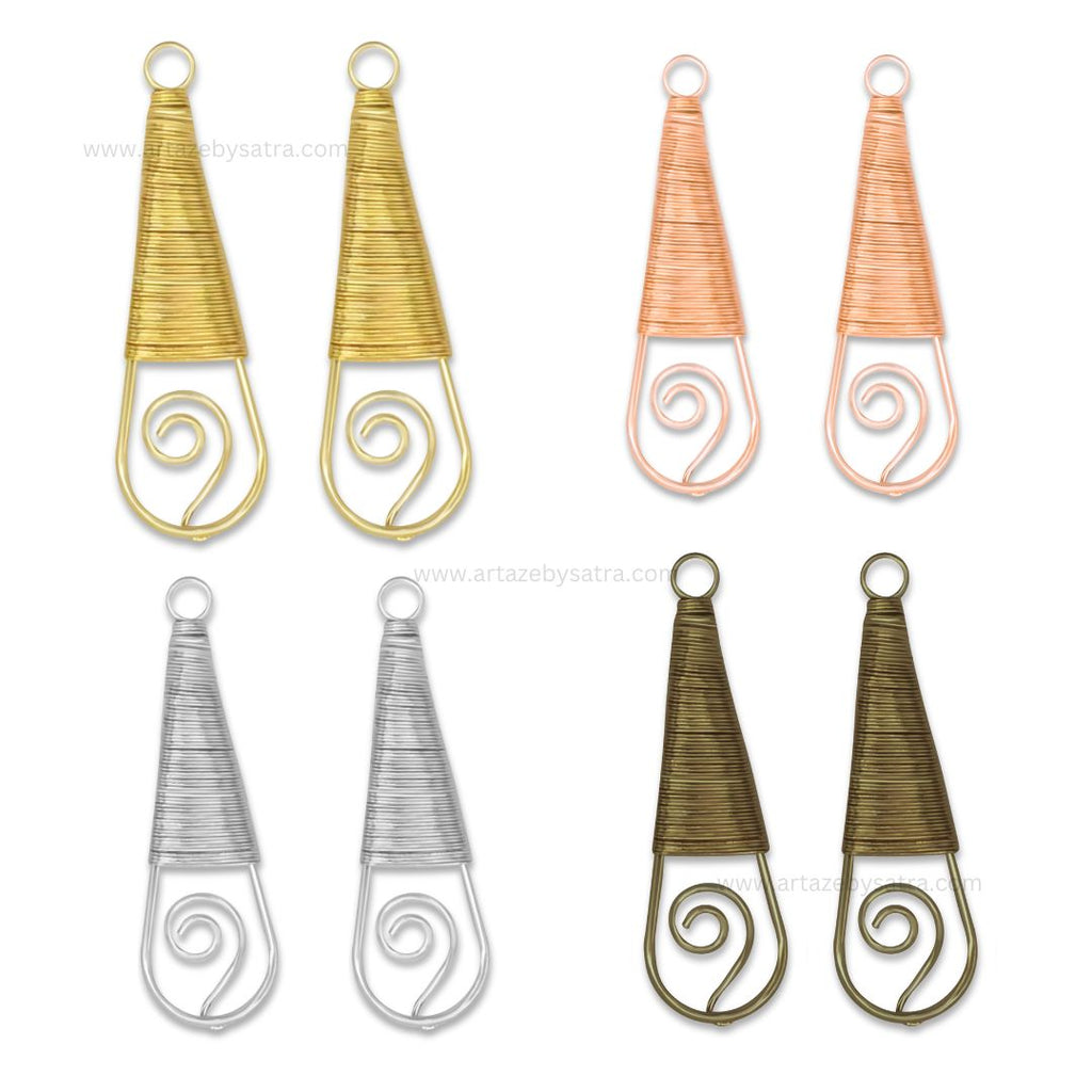 Wire Jewellery Design | Size: 59mm | 10pcs | Wr01 - Golden, Silver, Mehandi, Rose Gold Color Variations, Elegant Craftsmanship, Versatile For Various Jewelry Styles