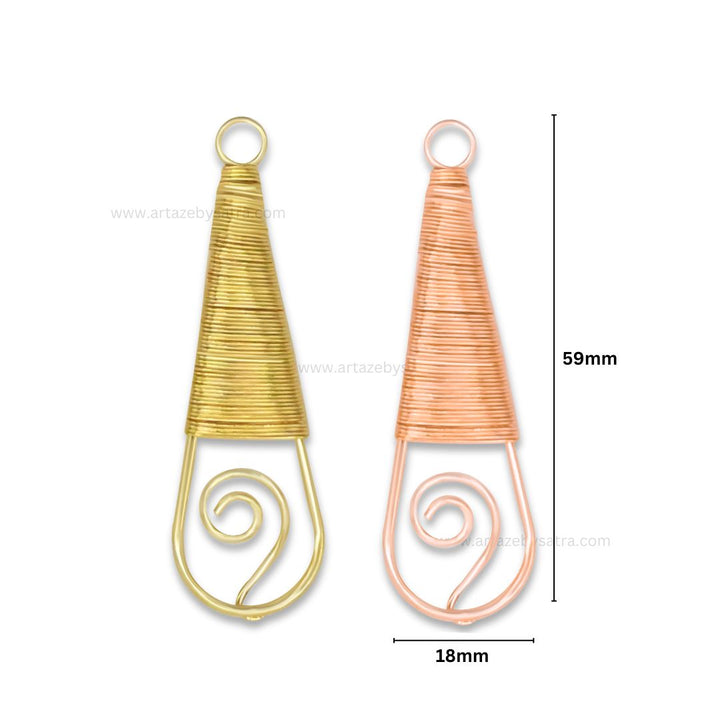 Wire Jewellery Design | Size: 59mm | 10pcs | Wr01 - Golden, Silver, Mehandi, Rose Gold Color Variations, Elegant Craftsmanship, Versatile For Various Jewelry Styles