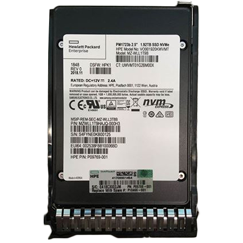 1.92TB SFF NVMe x4 RI SCN DS SSD - Rugged Internal Drive, Industrial Use, Shock and Vibration Resistant, Warranty Included