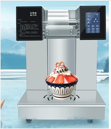 Snow Flake Ice Cream Machine - Premium Stainless Steel Design, Automatic Mixing Functionality, Effortless Ice Cream Creation