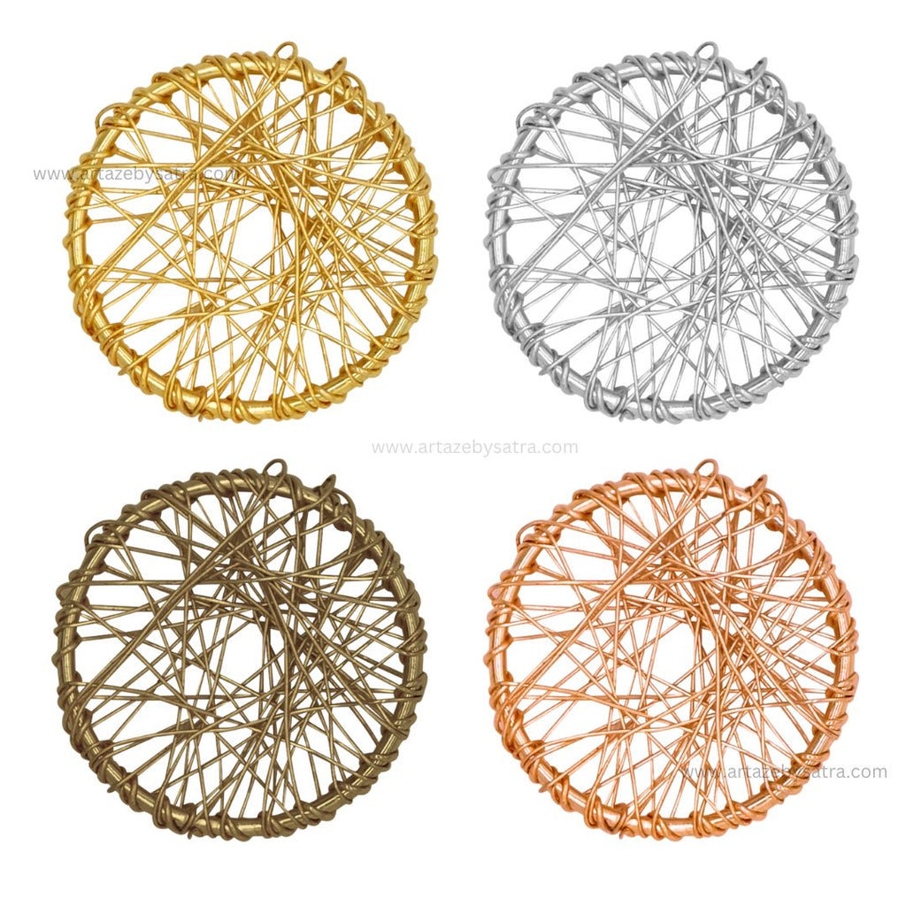 Wire Jewellery Design | Size: 30mm | 10pcs | Wr04 - Metal: Golden, Silver, Mehandi, Rose Gold | Versatile For Diy Projects, Elegant Finishing Touches