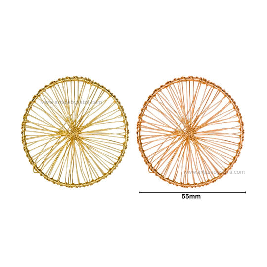 Wire Jewellery Design Wr05 - Golden, Silver, Mehandi & Rose Gold | Size: 55mm, 10 Pieces, Elegant Craftsmanship For Unique Accessories
