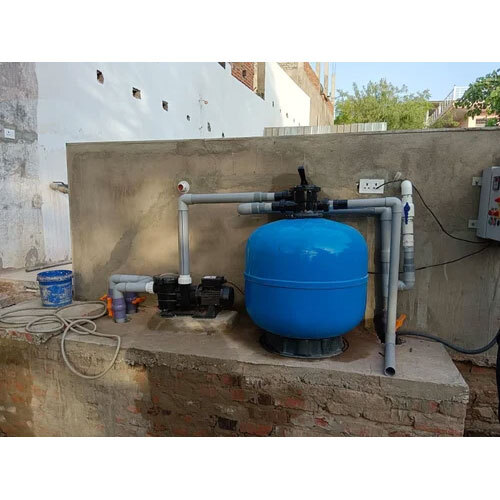 Swimming Pool Filtration Plant - Color: Blue