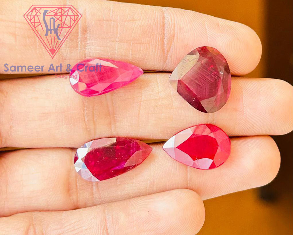 Natural Ruby Gemstone Handmade Faceted Cut Loose Stone