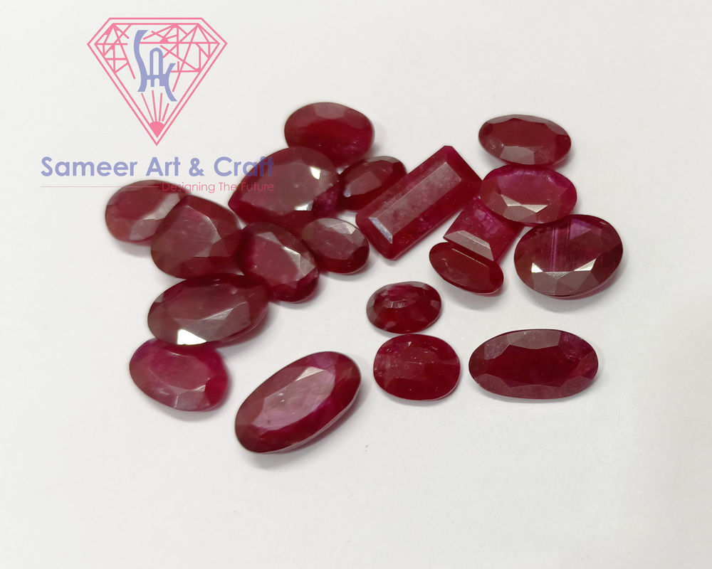 Natural Ruby Gemstone Handmade Faceted Cut Loose Stone