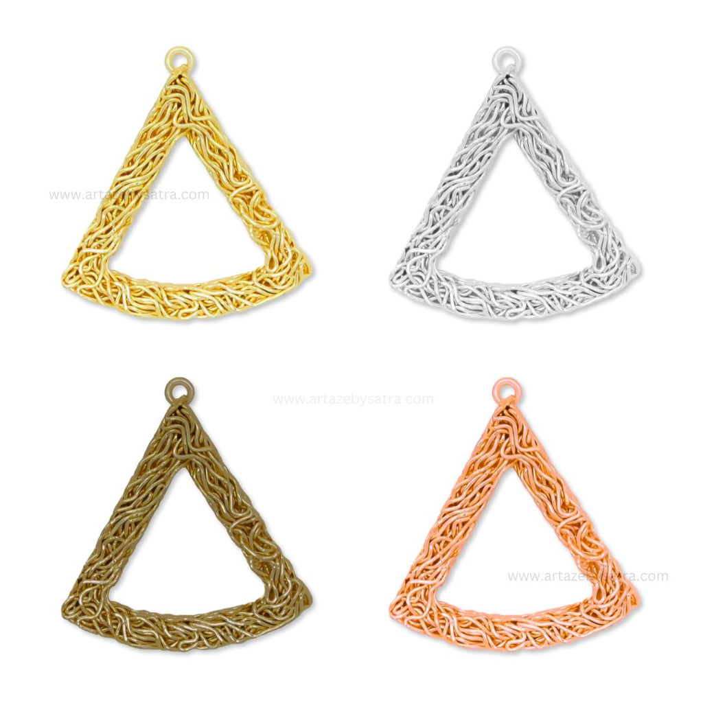 Wire Jewellery Design | Size: 32mm | 10 Pcs | Wr07 - Golden, Silver, Rose Gold & Mehandi Color Options, Versatile For Various Crafting Styles