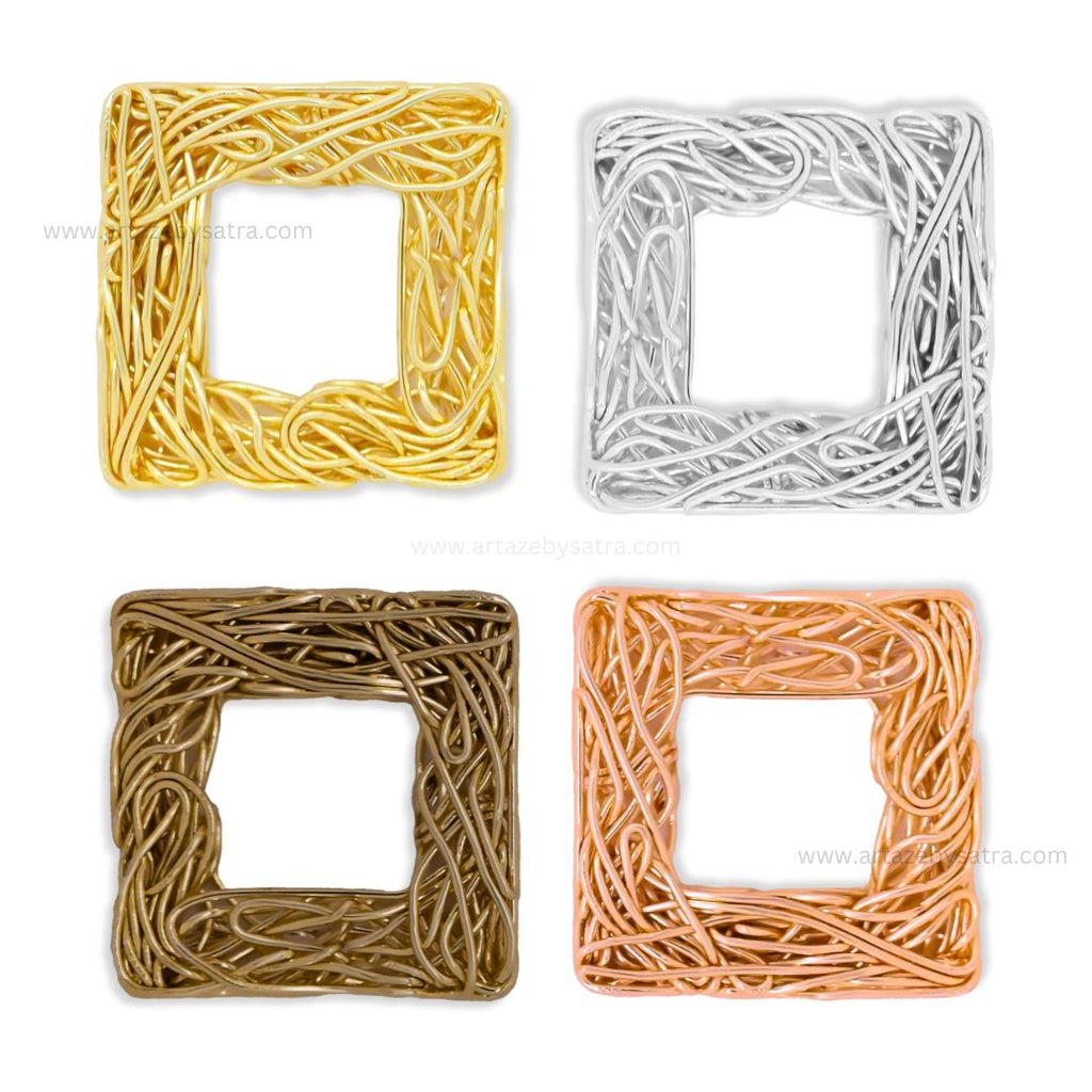 Wire Jewellery Designs - 15mm Size, 20pcs | Colors: Golden, Silver, Rose Gold, Antique Gold