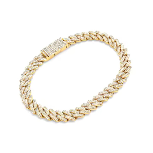 Moissanite Diamond Hiphop Bracelet - Diamond Clarity: I1