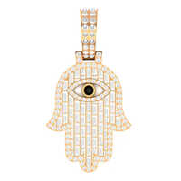 Lab Grown Diamond Pendant - Color: Golden