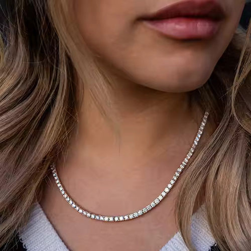 Lab Grown Diamond Tennis Chain - Diamond Clarity: I1