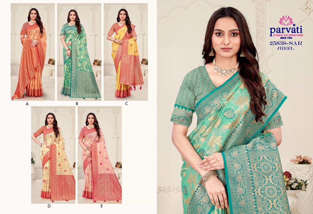 Parvati Multicolor Rapier Silk Saree -25838