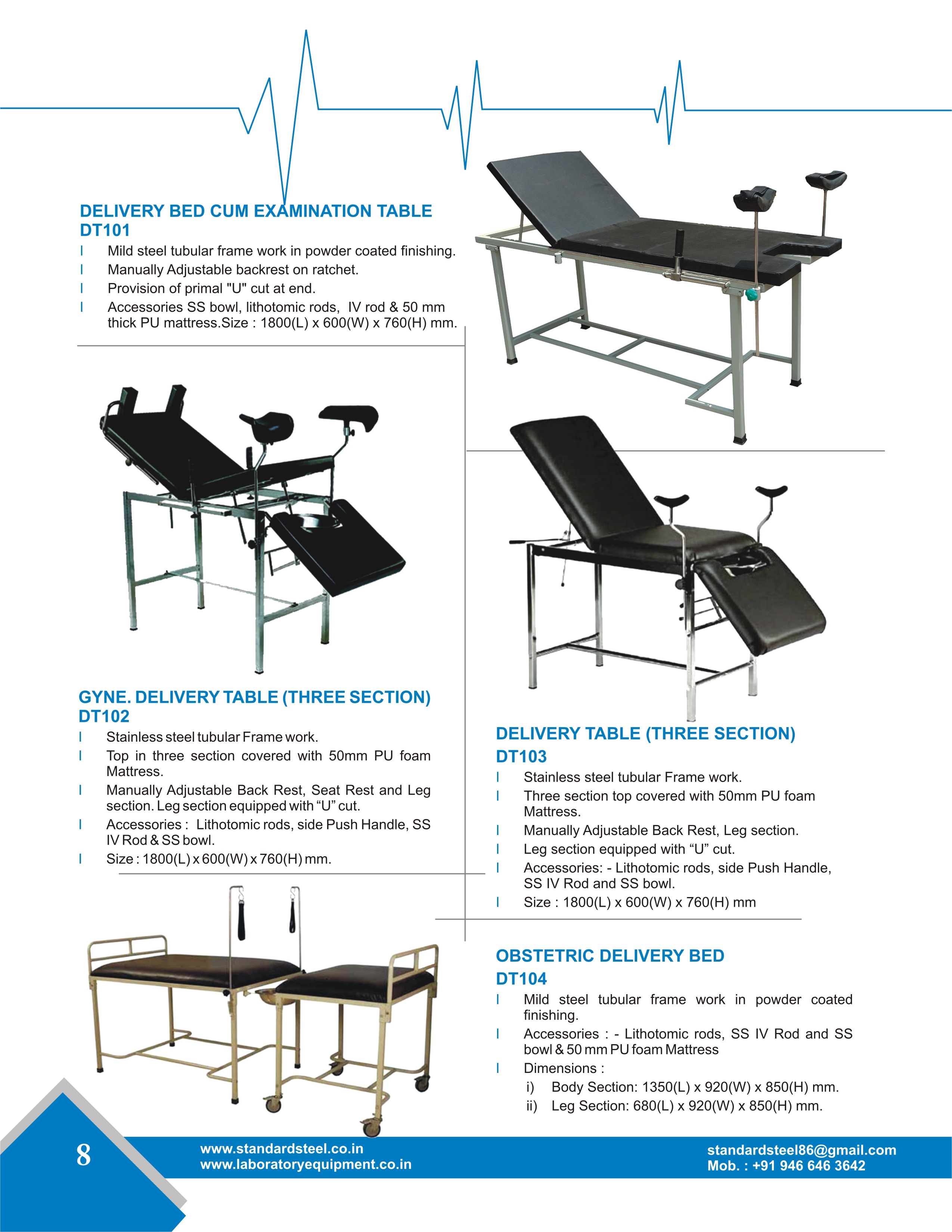 Gynecological Delivery Bed