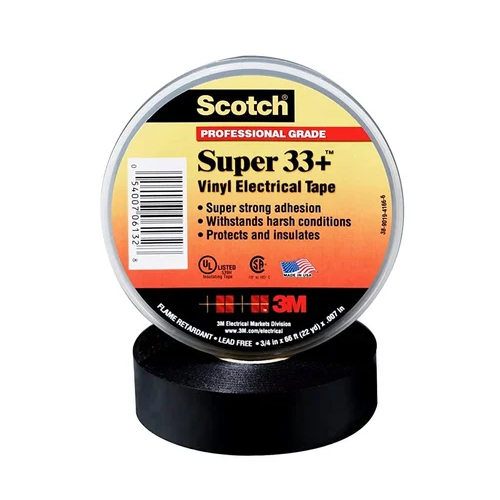 3M Scotch Super Vinyl Electrical Tape - Color: Black