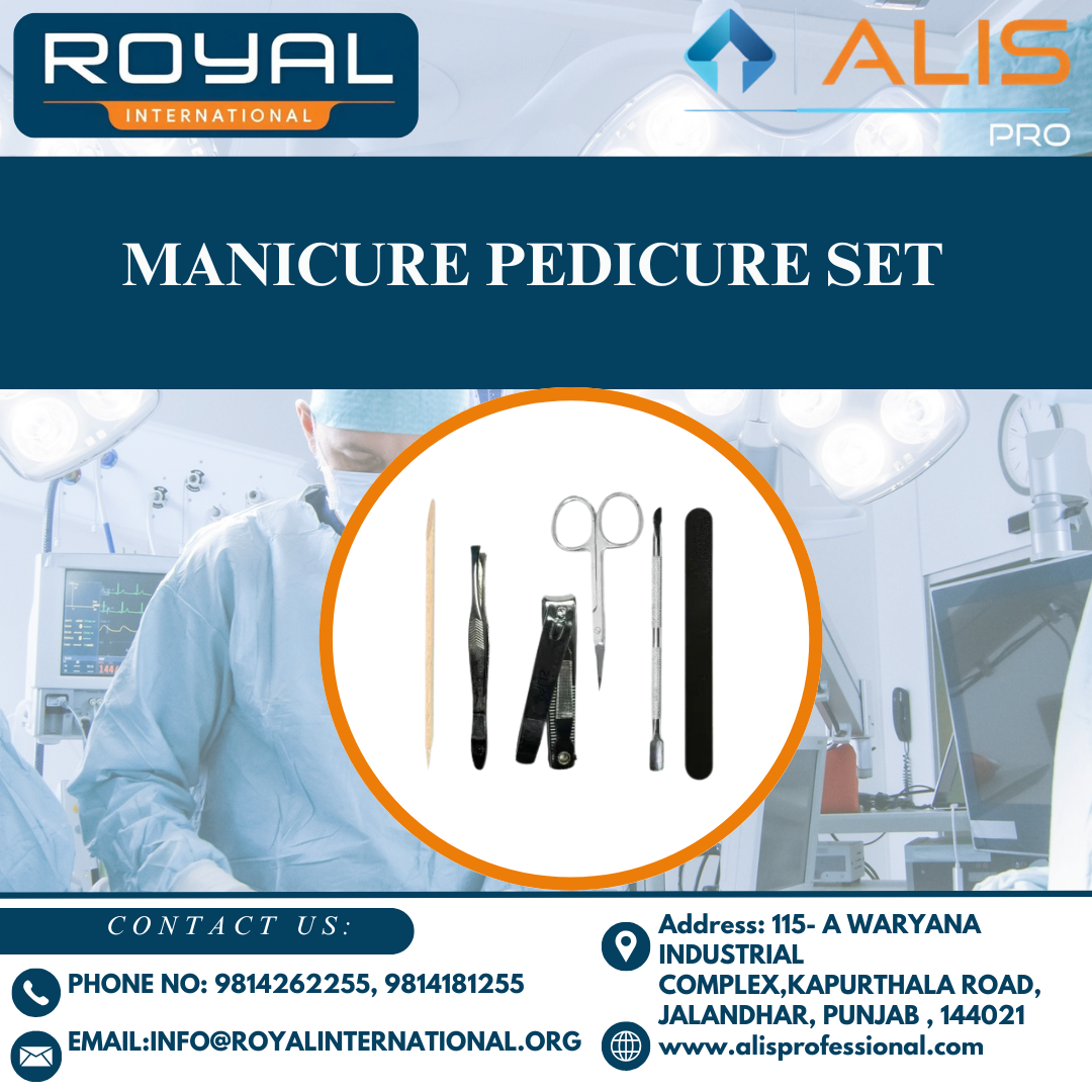 Manicure Pedicure Set For Manicure Treatment - Silver Color Portable Design | Includes Nail Clippers Cuticle Scissors Nail File And More