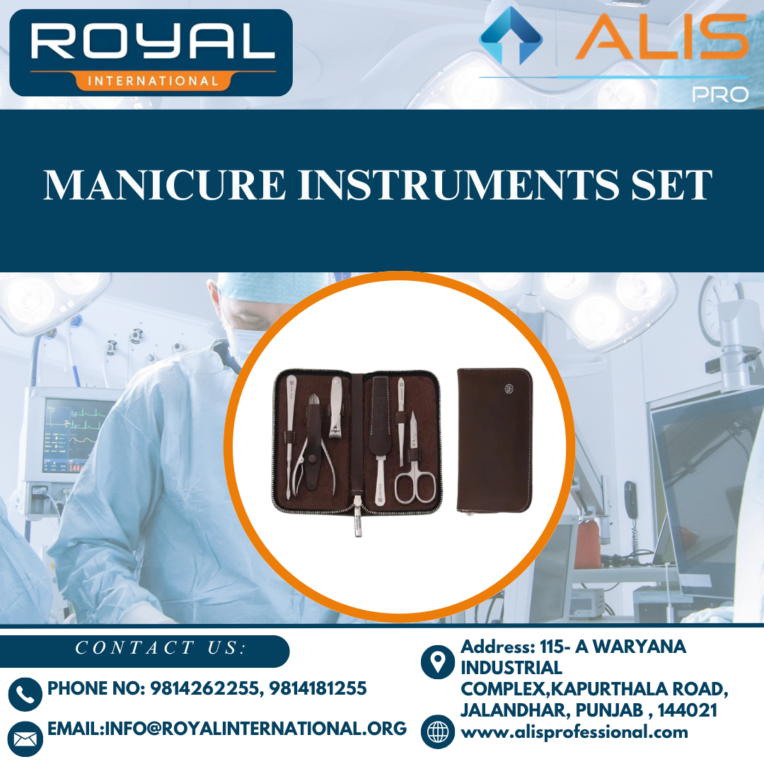 Manicure Instruments Set - Durable Stainless Steel, Portable Size, Sleek Silver Color | Includes Manicure Treatment Feature For Nail Care