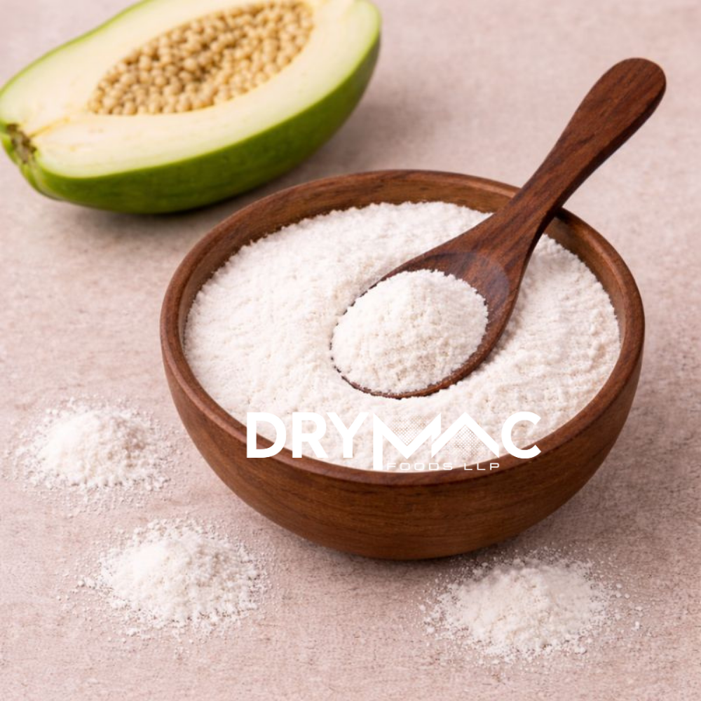Unripe Green Papaya Powder - Water-Soluble White Powder, 12 Months Shelf Life | Ideal for Beverage Premixes, Health Foods, Bakery Goods, Baby Foods, Jellies