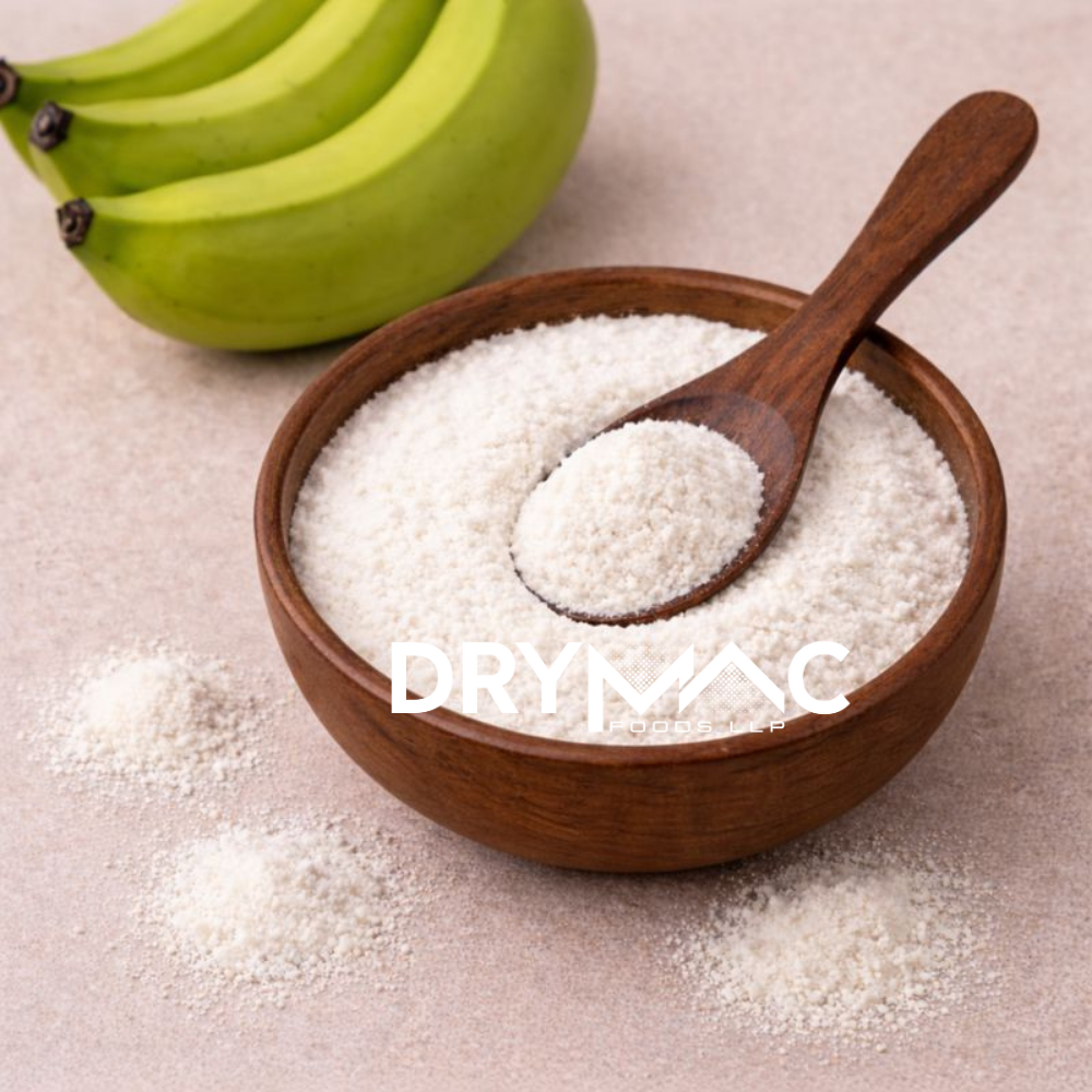Spray Dried Green Banana Powder - White, Fine Powder | 12 Months Shelf Life, Water Soluble, Ideal for Instant Beverages & Bakery Applications