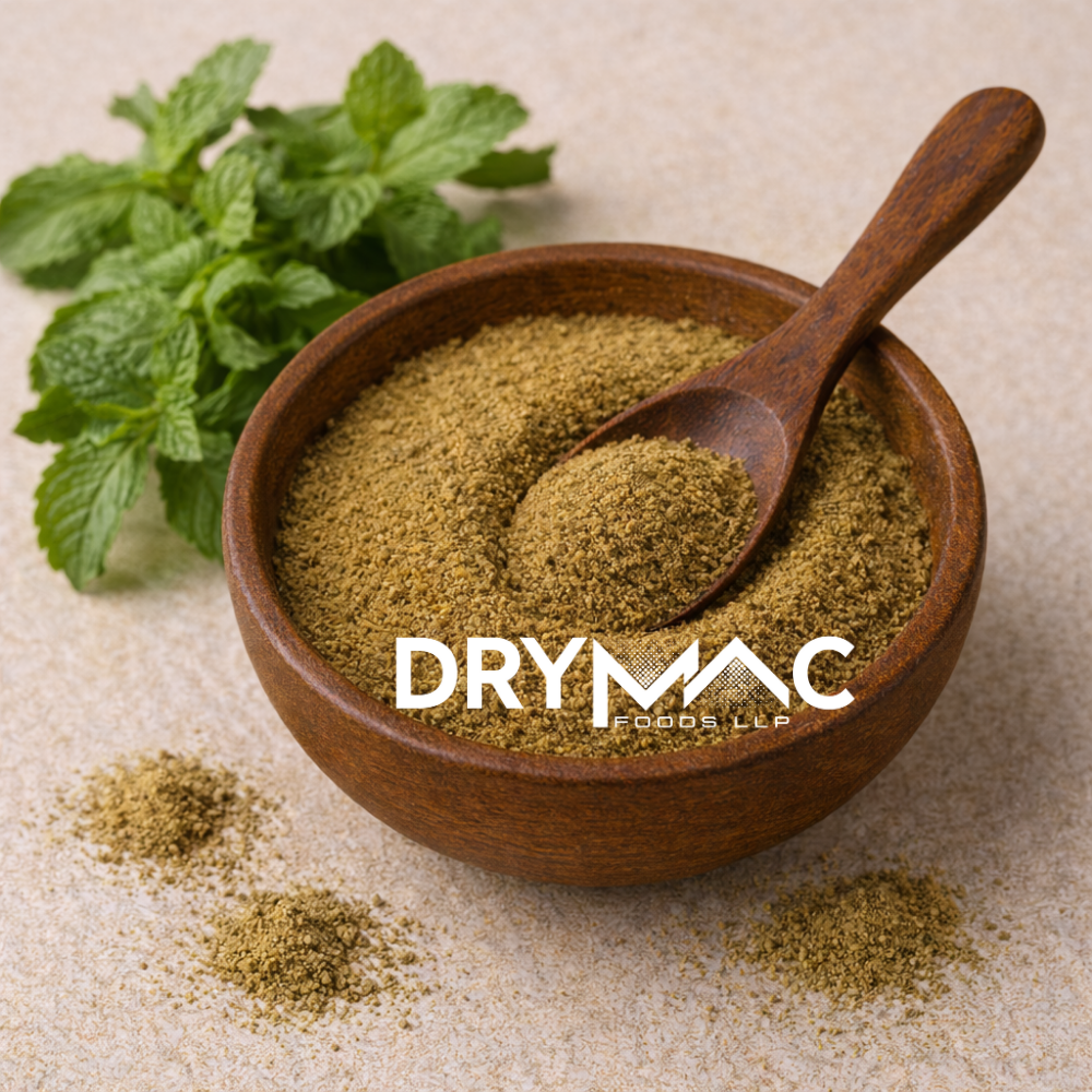 Mint Leaves Powder - Powder Form, Shelf Life: 12 Months | Soluble in Water, Ideal for Beverages, Bakery Products, and Jellies