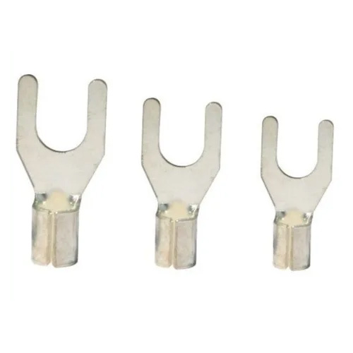 U Type Copper Lugs - 6 Sq Mm Diameter, Zinc Plated For Durability, Silver Color For Sleek Appearance | Ideal For Industrial Applications