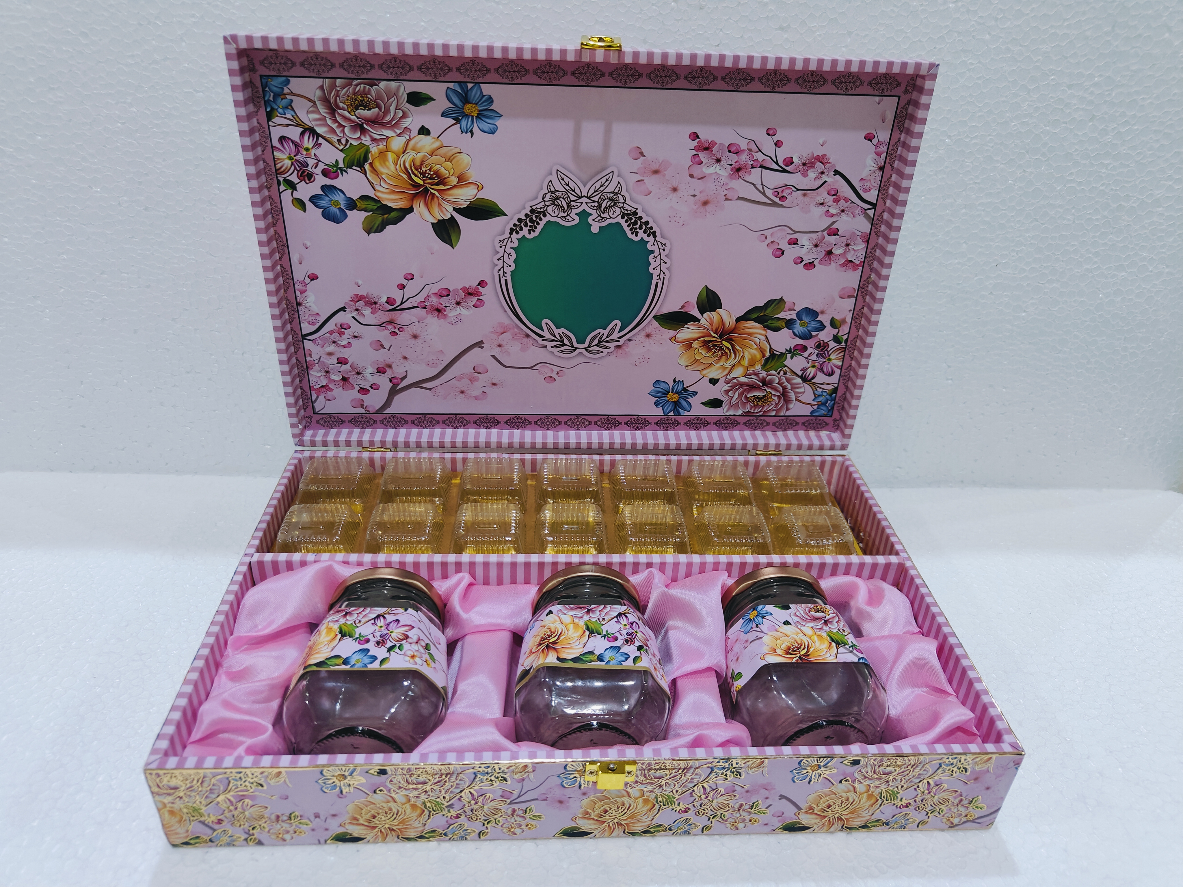 Customised Wedding Box - Wooden, 9x13 Inches, Matte Pink | Features Uv Offset Printing, Rectangular Shape, Comfortable To Handle