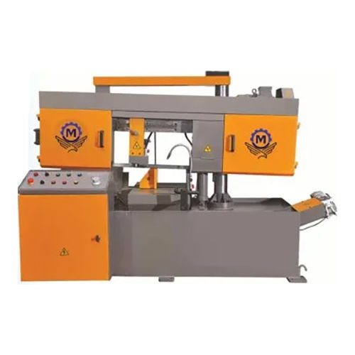 Plc Hydraulic Heavy Duty Column Bandsaw Machine - Color: Yellow