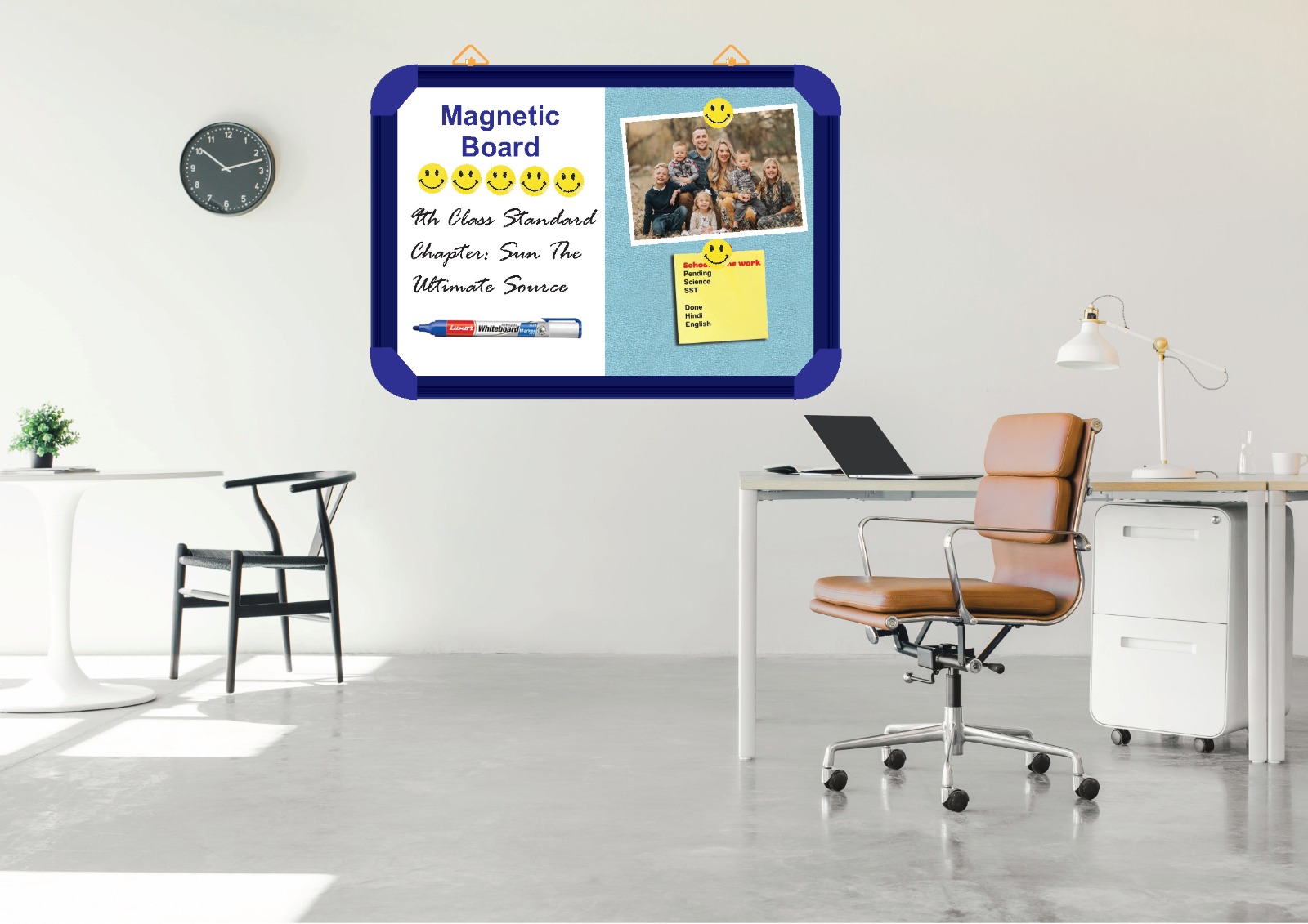 Pin Board & Whiteboard Combination Board - Durable Aluminium, 96x48 Inch | Industrial Grade, Warranty Included, Non-foldable Use