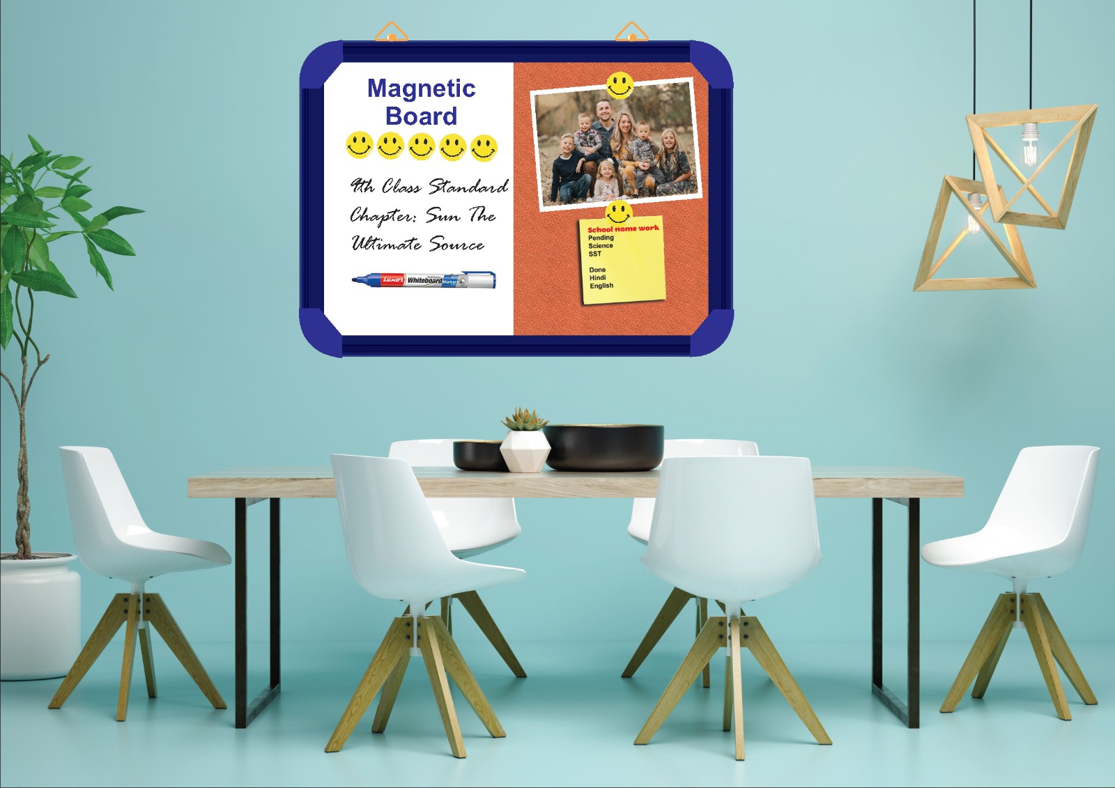 Pin Board And Whiteboard Combination Board