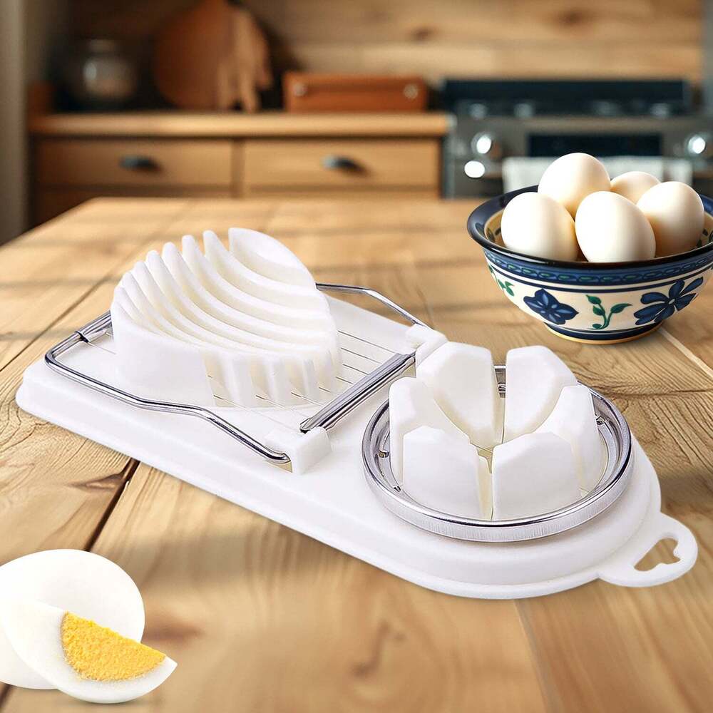 2 In 1 Egg Slicer, Egg Cutter For Hard Boiled Eggss