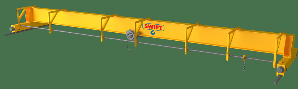 Hot Crane - Single Girder, 10 Ton Lift Capacity , Yellow Finish, Flexible Design for Customizable Span and Load Needs