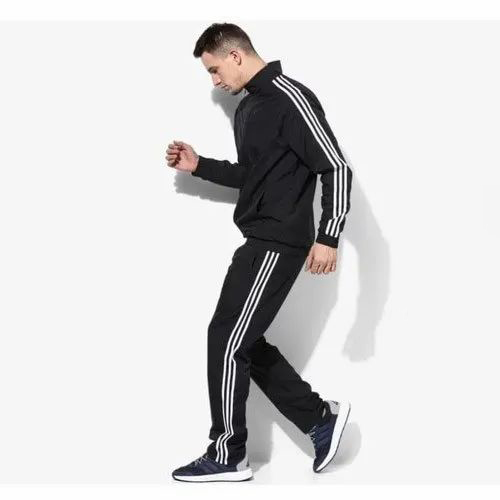 Mens White Three Strips Tracksuit