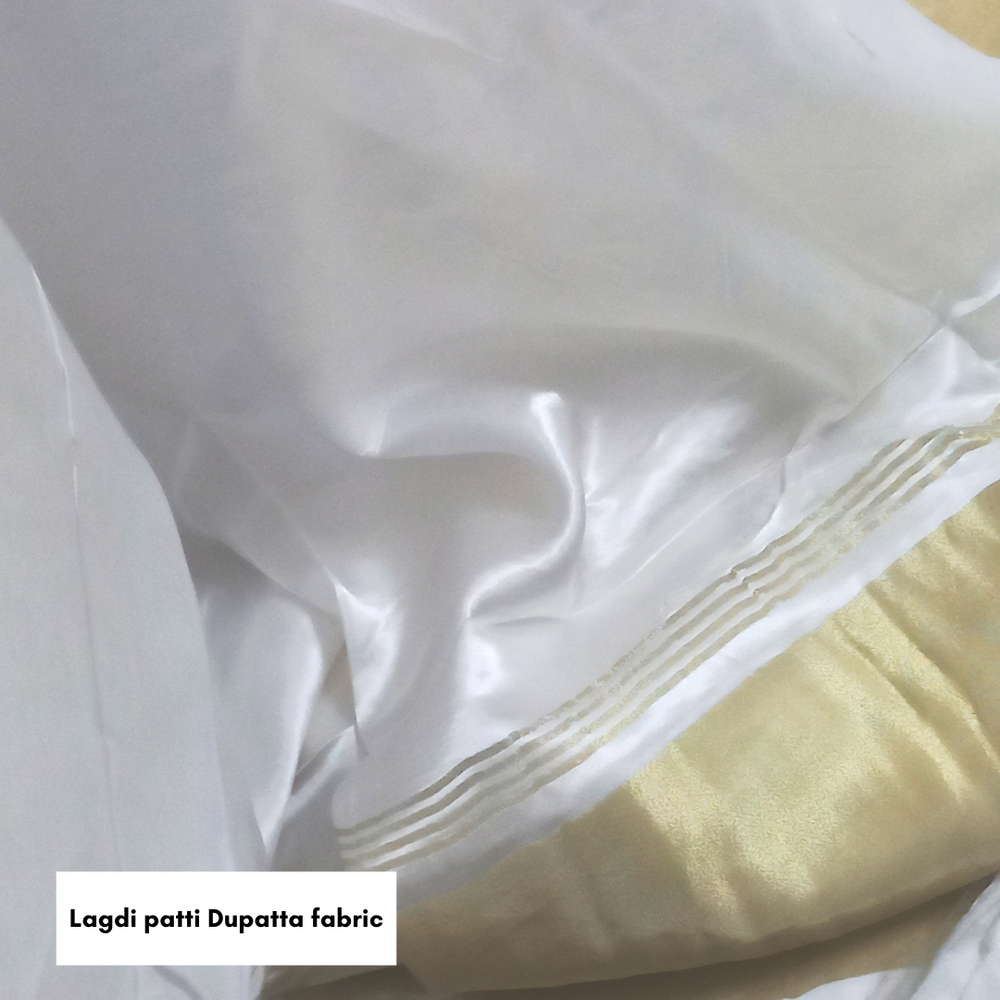 Pure Gajji Silk Lagdi Patta Dupatta With Zari Borders