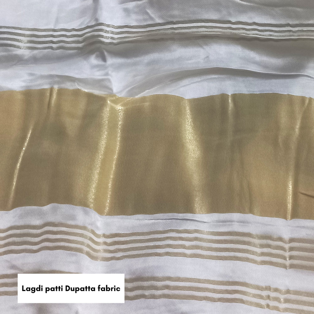 Pure Gajji Silk Lagdi Patta Dupatta With Zari Borders