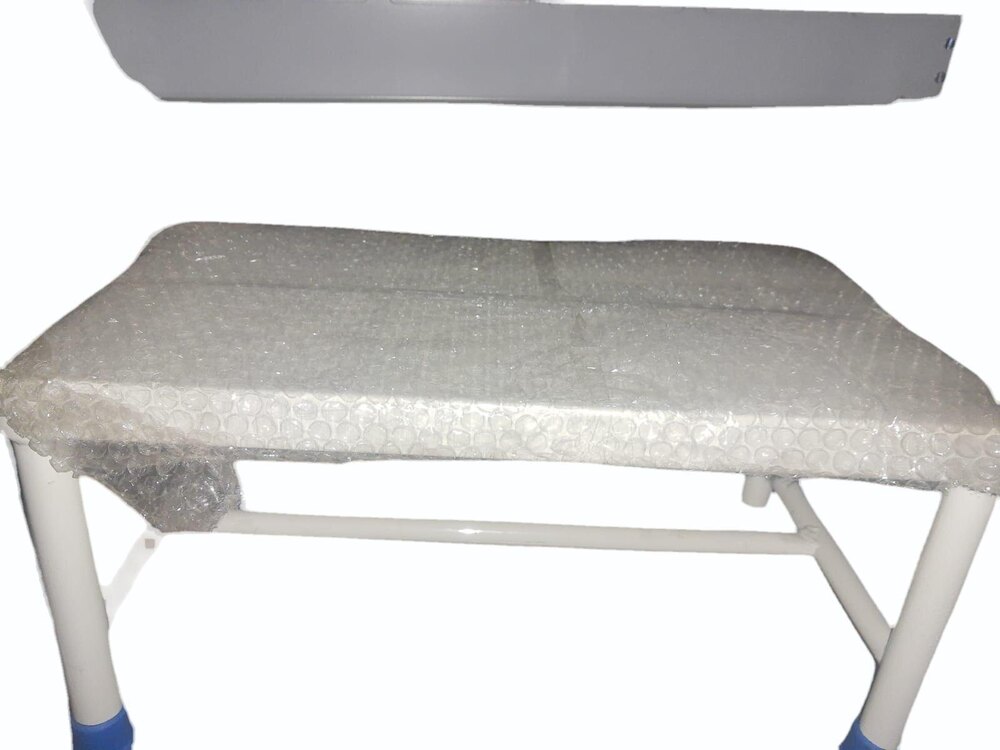 Single Step Foot Stool - Epoxy Coated Mild Steel, 18x10x10 Inches, Ivory White | Sturdy Design, Ideal For Hospitals And Clinics