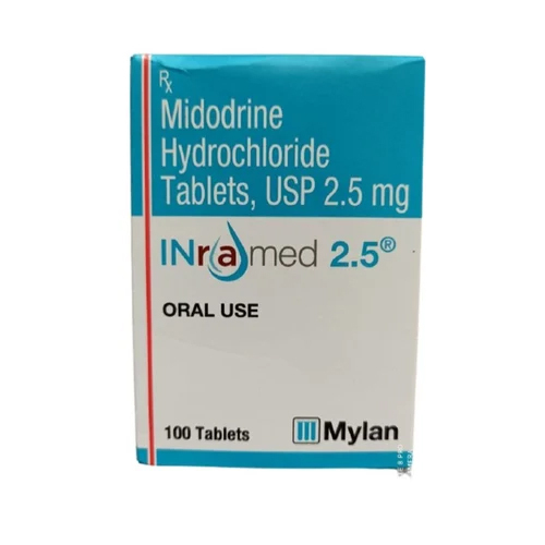 2.5 mg मिडोड्राइन हाइड्रोक्लोराइड टैबलेट्स यूएसपी - दवा का प्रकार: सामान्य दवाएं