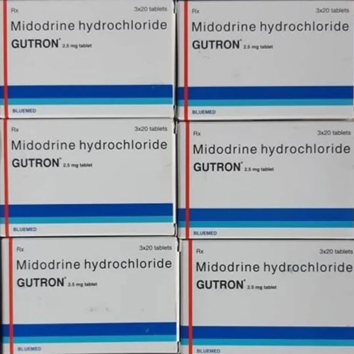 मिडोड्रिन हाइड्रोक्लोराइड टैबलेट - 2.5 mg खुराक, 60 टैबलेट का बॉक्स | सामान्य दवाएं, सूखे और ठंडे स्थान पर संग्रहित करें