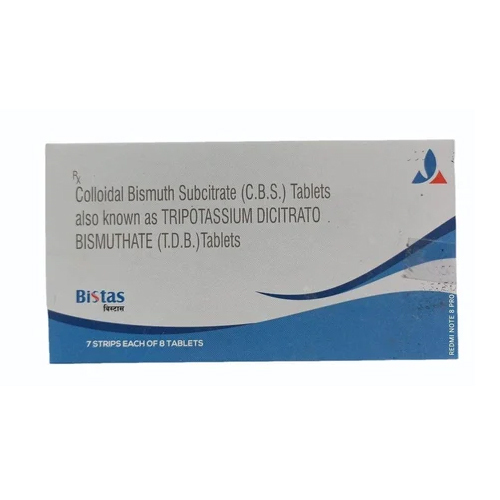 Colloidal Bismuth Subcitrate Also Known As Tripotassium Dicitrato Bismuthate Tablets - Drug Type: General Medicines