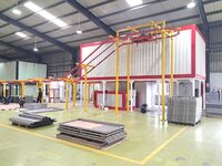 Conveyorised painting and powder coating line