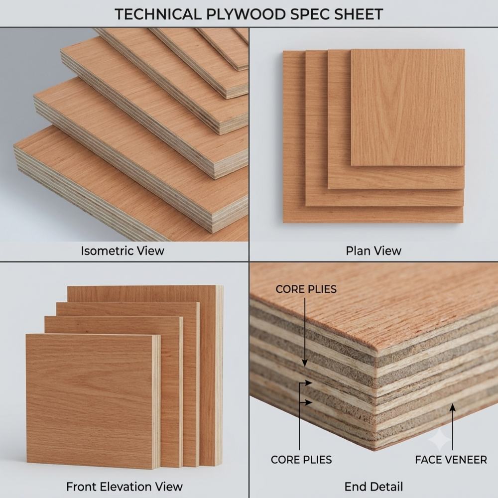 Commercial Brown Plywood - Density: Na