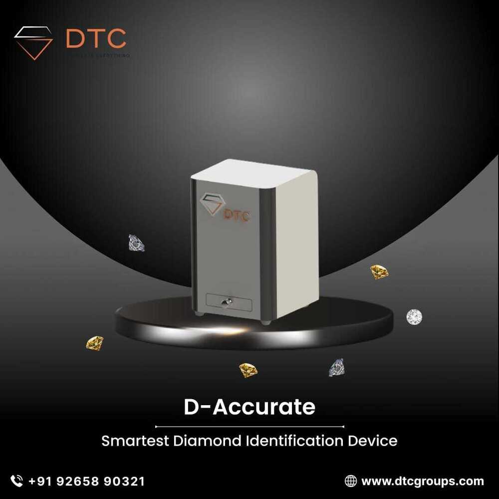 D- Accurate Identification Device - Aluminium, 250x280x340 Mm, Silver/black | Loose Diamond & Jewelry Testing, Semi-automatic Operation, 1-30 Carat Capacity, 40 Seconds Cvd Detection