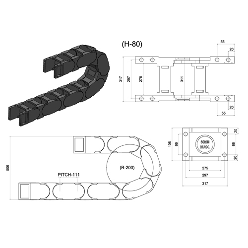 Nylon Cable Drag Chain