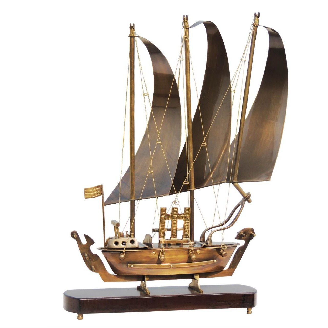 Decorative Metal Showpiece Ship - Color: Copper