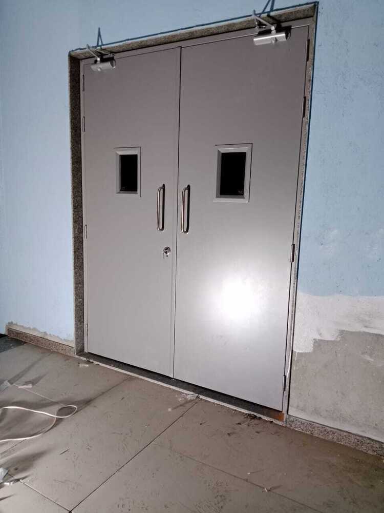 Red Emergency Fire Exit Door