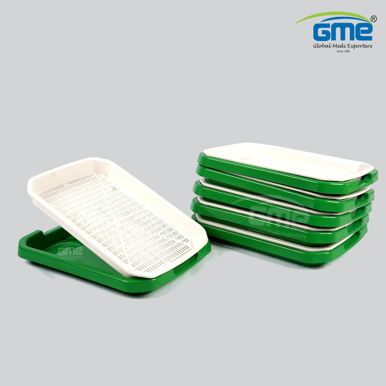 Micro Green Tray - 100% Virgin Polypropylene, 300mm X 250mm X 50mm | Rectangular Shape, Farm Cultivator, Easy To Use