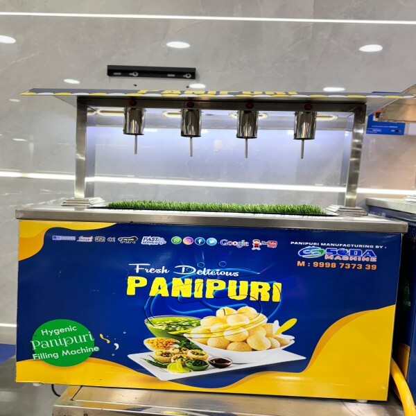 4 Nozzle Table Top Panipuri Filling Machine - Feature: [